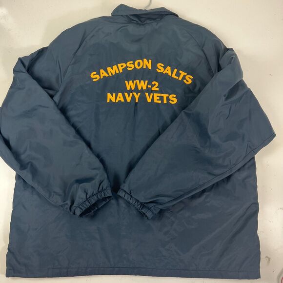 Vtg Don Alleson Athletic World War II Military Navy Vets Sampson Salts Jacket L - Picture 15 of 16